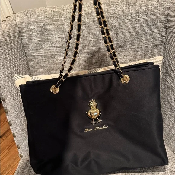 Love Moschino Black Tote with Gold Chain - Picture 2 of 3